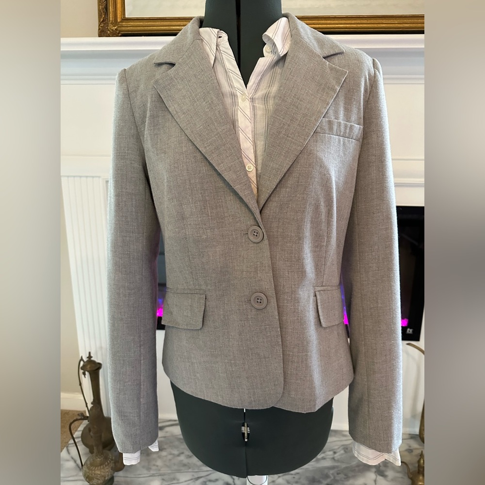 Merona 2-Piece Gray Suit (Size S) with FREE Hollister Blouse (Size M)